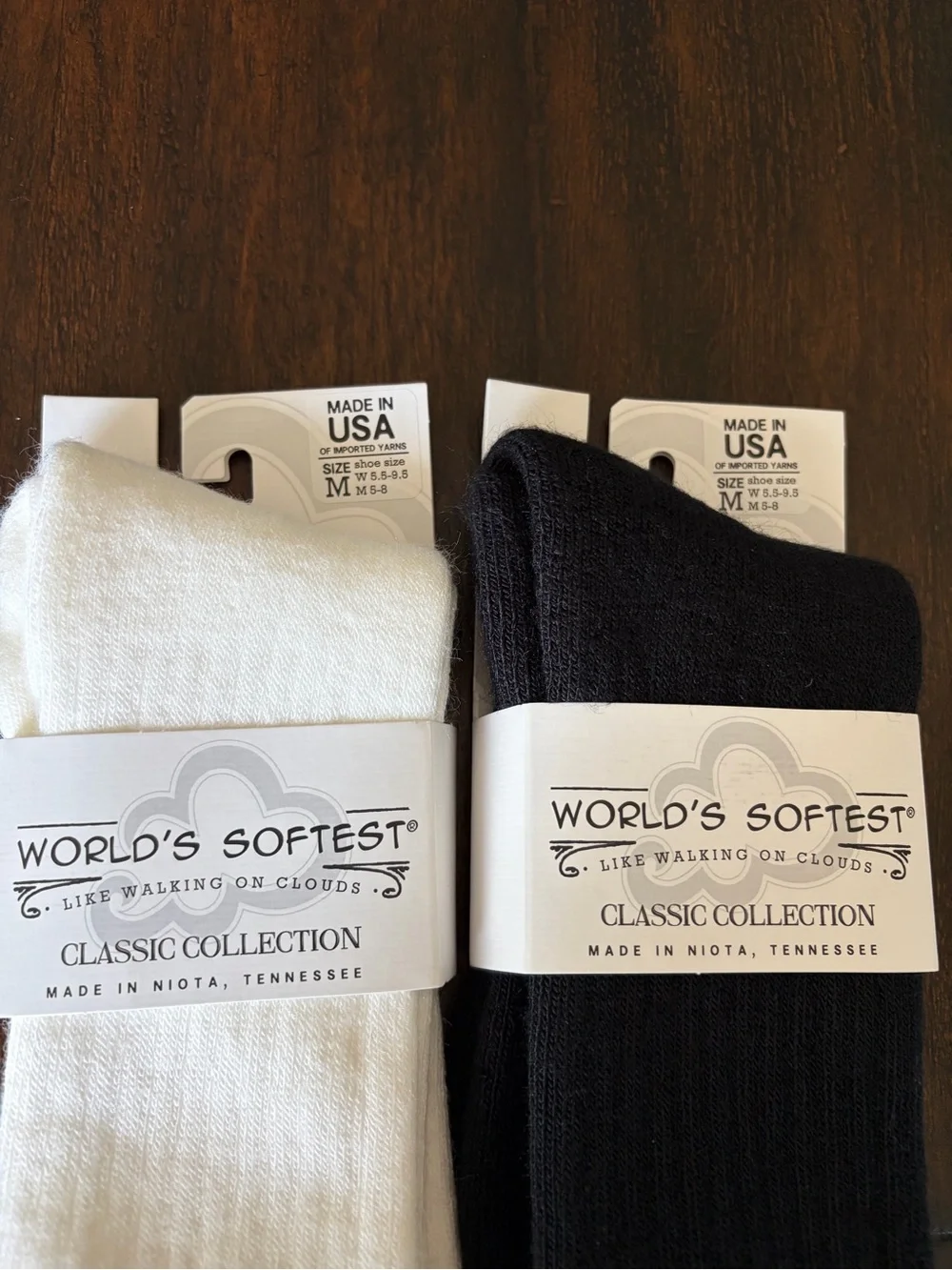 World's Softest Classic Collection Crew Sock Bundle ~ size M